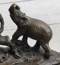 Load image into Gallery viewer, Elephant Family on the African Savannah Bronze Metal Statue Sculpture Decor Art