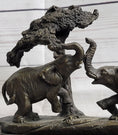 Load image into Gallery viewer, Elephant Family on the African Savannah Bronze Metal Statue Sculpture Decor Art