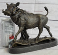 Load image into Gallery viewer, Boar Wild Pig Bronze Statue Sculpture by Barye Figure Farm Animal Lost Wax Decor