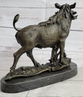 Load image into Gallery viewer, Boar Wild Pig Bronze Statue Sculpture by Barye Figure Farm Animal Lost Wax Decor