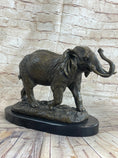 Load image into Gallery viewer, Cast Bronze Marble Sculpture Elephant Safari Statue Art Figure Figurine Animal