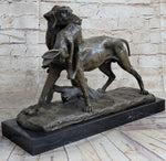 Hot Cast Bronze Sculpture of Hunting Dog Retriever with Rabbit in Mouth