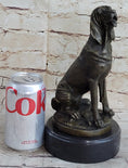 Load image into Gallery viewer, Signed Cain Bloodhound Bronze Marble Sculpture Pet Dog Figure Man`s Best Friend