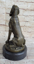 Load image into Gallery viewer, Signed Cain Bloodhound Bronze Marble Sculpture Pet Dog Figure Man`s Best Friend