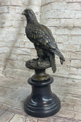 Load image into Gallery viewer, Original Milo Hawk American Eagle Bronze Marble Base Sculpture Bird Figurine Art