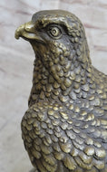 Load image into Gallery viewer, Guardian Eagle Hawk Bird Bronze Statue Sculpture Figure 12" x 9"