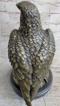 Load image into Gallery viewer, Guardian Eagle Hawk Bird Bronze Statue Sculpture Figure 12" x 9"
