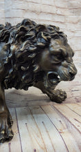 Load image into Gallery viewer, Roaring Guardian Lion Bronze Metal Figurine Sculpture Statue Signed Art Decor