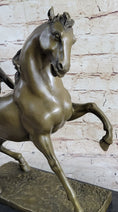 Load image into Gallery viewer, Horseback Monkey on My Back Riding Horse Bronze Statue Sculpture Figure by Milo 13" x 13"