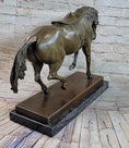 Load image into Gallery viewer, Extra Large Original Bronze Sculpture Horse Trots Stallion Marble Base Figurine
