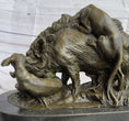 Load image into Gallery viewer, Boar Attacked by Wild Dogs Hot Cast Bronze Sculpture Statue Art by Lecourtier