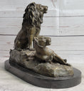 Load image into Gallery viewer, Male and Female Lions African Lion Safari Savannah Bronze Sculpture Statue Art Decor