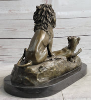 Male and Female Lions African Lion Safari Savannah Bronze Sculpture Statue Art Decor