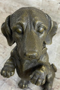 Load image into Gallery viewer, Hot Cast Bronze Puppy Dog Begging Signed Original Art Sculpture Statue Figure