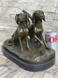 Load image into Gallery viewer, Two Large Vizsla Dog Dogs Animal House Pet by Debut Bronze Marble Sculpture Gift