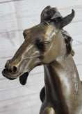 Load image into Gallery viewer, Hot Cast Bronze Rearing Stallion Horse Bronco Western Decor Signed Art Sculpture Statue