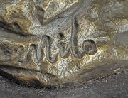 Rearing Horse Bronco Stallion Bronze Statue Sculpture Figure Marble Base 12