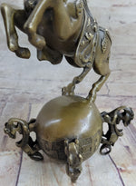 Chinese Tang Horse Lost Wax Bronze Metal Sculpture Handmade Art by Milo