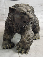 Bronze Metal Bear Figurine Sculpture Statue Handmade Art Figure