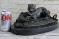 Load image into Gallery viewer, Panther Puma Mountain Lion vs. Alligator Cayman Crocodile Bronze Sculpture Statue