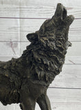 Load image into Gallery viewer, Extra Large Wild Animal Life Wolf Dog Bronze Sculpture Hot Cast Marble Figurine