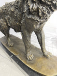 Load image into Gallery viewer, Extra Large Wild Animal Life Wolf Dog Bronze Sculpture Hot Cast Marble Figurine