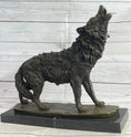 Load image into Gallery viewer, Extra Large Wild Animal Life Wolf Dog Bronze Sculpture Hot Cast Marble Figurine