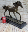 Load image into Gallery viewer, Galloping Horse Bronze Statue Sculpture Equestrian Art PJ Mene 15" x 24"