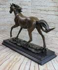 Load image into Gallery viewer, Galloping Horse Bronze Statue Sculpture Equestrian Art PJ Mene 15" x 24"