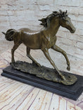 Load image into Gallery viewer, Galloping Horse Bronze Statue Sculpture Equestrian Art PJ Mene 15" x 24"