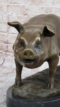 Load image into Gallery viewer, Signed Wild Pig bronze Sculpture Figure Art Deco Figurine Home Decor Decoration - Southlake Paws