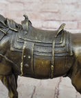 Load image into Gallery viewer, Large Original Loving Horse with his Saddle Western Art Cowboy Bronze Sculpture - Southlake Paws