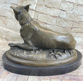 Load image into Gallery viewer, German Shepherd Dog Canine Bronze Art Sculpture Statue on Marble Base