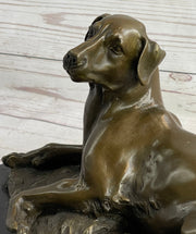 Bronze Pet Dog Sculpture Statue Figure on Marble Base Antoine Barye 8