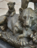 Hot Cast Bronze Tiger Family Statue Sculpture Decor Wildlife Art