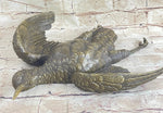 Vintage Cast Bronze Wall Hanging Bronze Bird Flying Eagle Sculpture Figure