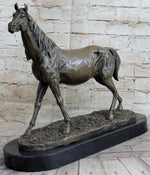 Abstract Modern Art Stallion Racing Horse Trophy Bronze Sculpture By Mene Figure