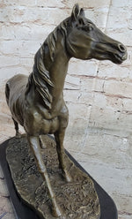 Abstract Modern Art Stallion Racing Horse Trophy Bronze Sculpture By Mene Figure