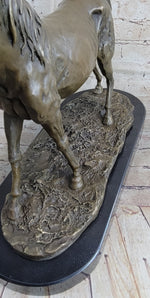 Abstract Modern Art Stallion Racing Horse Trophy Bronze Sculpture By Mene Figure