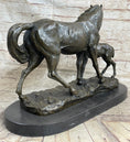 Load image into Gallery viewer, Horse & Foal Bronze Statue Sculpture Equestrian Stables Barn Decor Original Milo