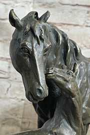 Horse & Foal Bronze Statue Sculpture Equestrian Stables Barn Decor Original Milo