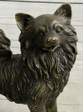 Load image into Gallery viewer, Pomeranian Breed Puppy Dog Bronze Figurine Figure Sculpture Statue Signed Art