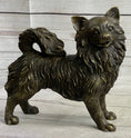 Load image into Gallery viewer, Pomeranian Breed Puppy Dog Bronze Figurine Figure Sculpture Statue Signed Art