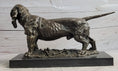 Load image into Gallery viewer, Basset Hound Dog Figure Art Deco Bronze Sculpture on Marble Base Figurine Gift
