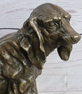 Load image into Gallery viewer, Basset Hound Dog Figure Art Deco Bronze Sculpture on Marble Base Figurine Gift