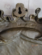 Coat of Arms Family Crest Lions Crown Bronze Wall Mounted Hanging Sculpture 13