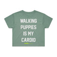 Load image into Gallery viewer, Walking Puppies Is My Cardio Crop Tee | Gift for Dog Owners