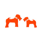 Orange cotton dog gift toy