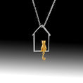 Load image into Gallery viewer, Purring Perch- Sterling Silver Pendant