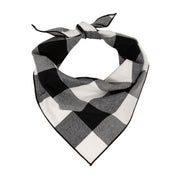 White & Black Buffalo Plaid Dog Bandana